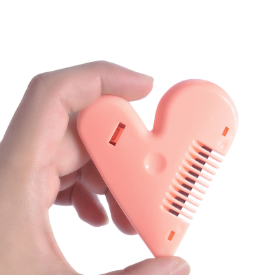 Peach Heart Double Sided Hair Comb Portable Safety Hair Trimmer Thinning Hair Cutter for Kids