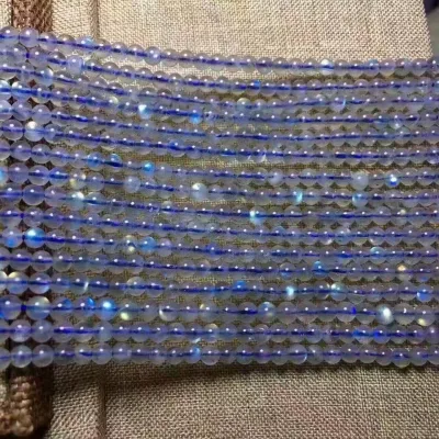 4mm Round Natural Top Quality Labradorite Loose Beads