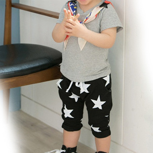Wholesale 100% Cotton Bermuda Boy Running Shorts-Eco-Friendly Knitted Fabric Star Sets