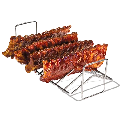 Portable Grill Rack Baking Tray Stainless Steel BBQ Grill Rib Rack and Roast Racks for Outdoor Camping