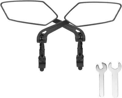 Mountain Bike Rearview Mirror Electric Bike Plane Mirror,360-degree Adjustable Rearview Mirror Cycling Accessories