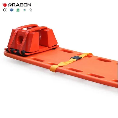 CE ISO Head Immobilizer X-ray CT Plastic Spinal Board Ambulance Stretcher Head Lock