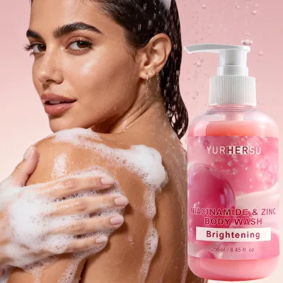 Private Label Brightening Body Wash with Niacinamide Oil Control Refreshing Shower Gel for All Skin Types Home Gentle Cleansing