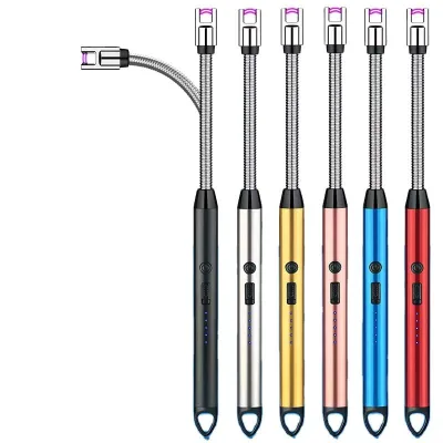 Multi-functional Stainless Steel Electric Plasma Arc Lighter Windproof Flameless USB Rechargeable Camping Home