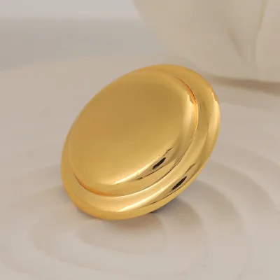 Classic round Shank Mushroom Solid Coat Buttons Sustainable Zinc Alloy Snap for Sweaters and Clothing