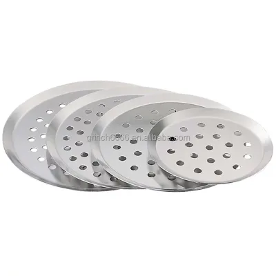 OEM Perforated Pizza Pan 24 cm Pizzablech with holes perforated aluminium pizza pan