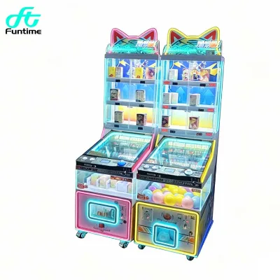 Funtime Hot Selling Coin Operated Lottery Machine Wooden Frame for Children's Arcade Centers English Prize/Gift Dispensing