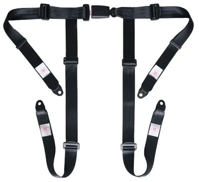 Sainuo Black 2 Inch 4-Point Polyester+Steel+ABS Universal Fitment Racing Safety Seat Belt