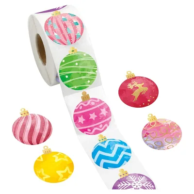 New Model Christmas Stickers Logo Sticker Paper Printable Sticker Paper with Clear Back