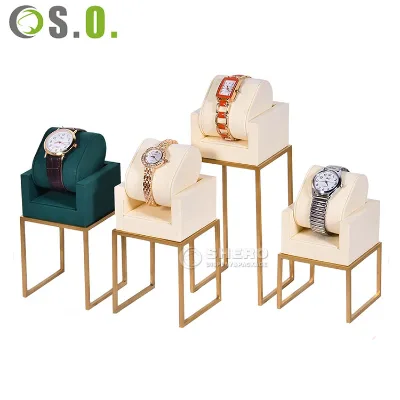 Modern Metal Watch Display Stand Clear Watch Holder for Retail Store and Home Showcase