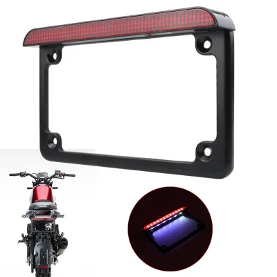 LED Sign Led Motorcycle Plate Frame Luminous Moto License Frame with Brake Light