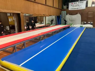 Gymnastic Tumble Track 25m Training Tumbling Track Run Way and Landing Mat Gymnastic Floor Sprung Track