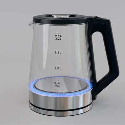 Household Hotel Glass Electric Kettle,2.2L High Borosilicate Glass Water Boiler With Auto Shut Off Protection