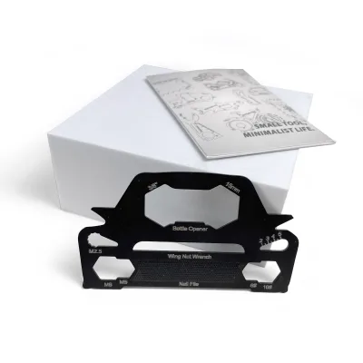 Big Size 17-in-1 Car-Shaped Metal Multi-Function Promotional Tool Card/Bottle Opener Custom Logo Screen Printed Anniversary Gift