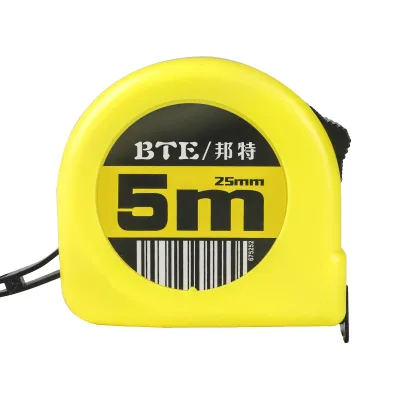 BTE Minimal Design Promotional ABS Retractable Smooth Carbon Steel Blade 10m Tape Inches/ mm Attached Light Customization