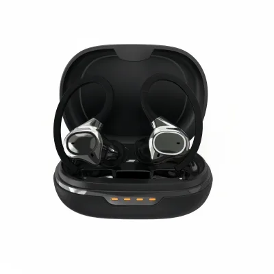 In Ear Headphones for Bluetooth V5.3 Wireless IPX7 Waterproof LED Display Earhooks Long Battery Life Lightweight JL Sports/Work