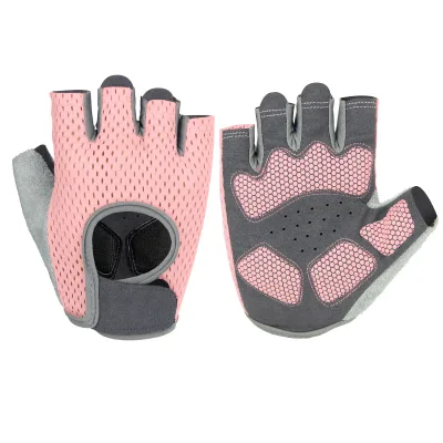 Wholesale Custom Breathable Training Fitness Bodybuilding Gym Weight Lifting Fingerless Gloves for Men Women