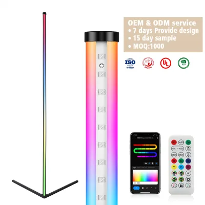 Custom Lighting RGB Drop Floor Lamp Modern Remote Control LED Floor Narrow Beam Angle Led Flood Standing Lamp Corner Light