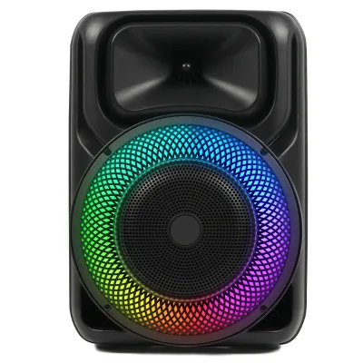 1200mAh Rechargeable Bettery With Microphone Record Function Portable Cool LED Lights Popular RGB Lighting Party Karaoke Speaker