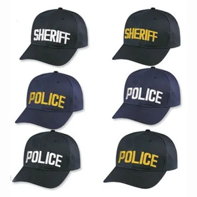 Custom High Quality Security Caps Black and Navy Caps with Logo on Front