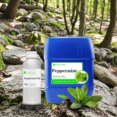 Factory Supply Pure Natural Peppermint Oil Bulk Essential Oil Menthol Liquid Herbal Peeling Lightening Function Box Packaging