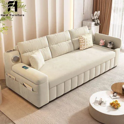 New Design Metal Frame Foldable Sofa Bed Storage Modern Folding Sofa Bed Multifunctional Living Room Sofa