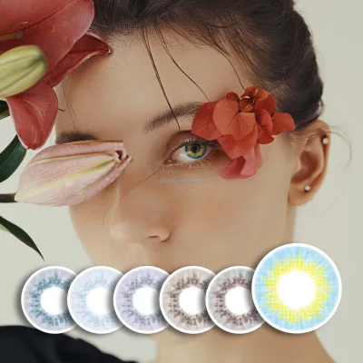 Wholesale Yearly Disposable Three-Color Soft Contact Beautiful Fresh Natural Looking High Comfort Level High Water Content