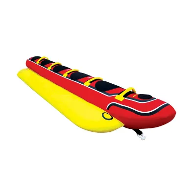Superior Quality 5 Seats Inflatable Hot Dog Ski Banana Tube with Nylon Cover