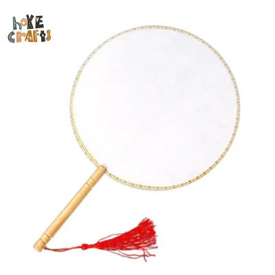 New Style Blank Chinese Ancient Hand Fan Classic Hand Fan Round Hand Fan