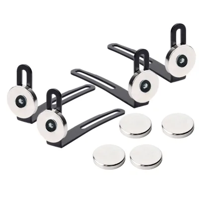 4PCS RC Car Shell Body Mount Metal L-Bracket with Magnet for 1:10 RC Crawler Car Axial SCX10 90046 D90