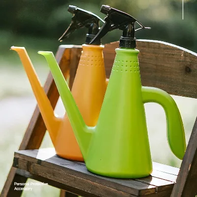 Plastic Gardening Watering Can 1L Spray Portable Handheld Pressure Spray Bottle Home Multi-functional Dual-Use