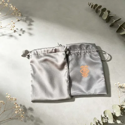 Wholesale Satin Drawstring Pouch Blank Satin Jewellery Storage Sack Available for Jewelry Retail Brand Gift Packing Ornaments