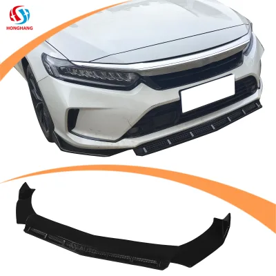Factory Wholesale Universal Car Modification Body Kit PP Material Gloss Black Universal Front Bumper Lip