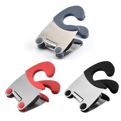 Pot Side Clamp Kitchen Adjustable Silicone Clip for Pots Pans and Bowls Stainless Steel Pot Side Clip