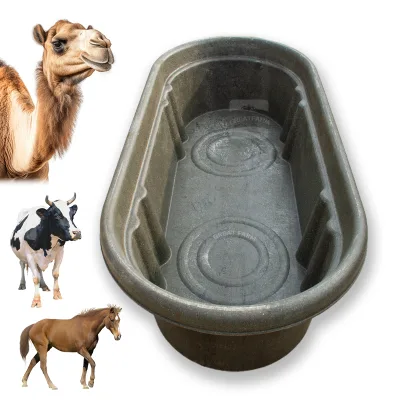 Wholesale Large Capacity Camel Feeding Trough Wear Resistant Rectangular Feed Basin for Camel Sheep Cattle