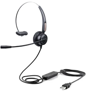 Wired Call Center Headset Noise Cancelling Headset With USB Microphone Telephone Headsets for Office