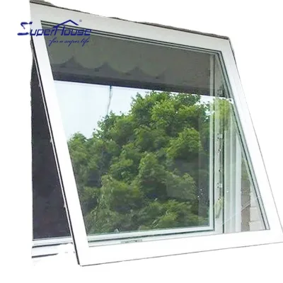 Chain Winder Superhouse Aluminum Awning Window Double Glazed Glass Swing Stainless Steel Horizontal Modern Hanging Villa AS1288