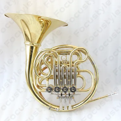 4 Keys Double French Horn Brass Body Bb Tone Professional Detachable Bell French Horn