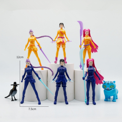 8PCS/SET 5-12CM Cos Popular New Movie Figura Demon Hunters Figurine Statues PVC Anime Figure Toys
