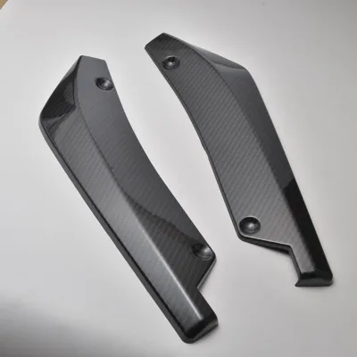EPMAN -1Pair Carbon Fiber Universal Car Rear Bumper Lip Splitter Diffuser Chin Spoiler Canard Deflector EPHBJ01TW