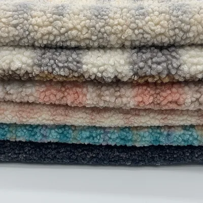 100% Polyester Luxury Style Faux Fur Sheep Fabric Printed Long Pile Faux Fur