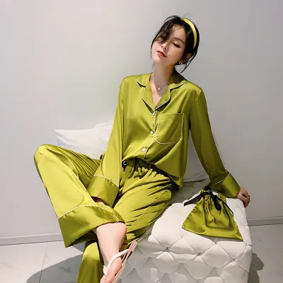 Dropshipping Plus Size Pajamas Two Piece Pyjamas Sets Customized Printed Silk Satin Pajamas