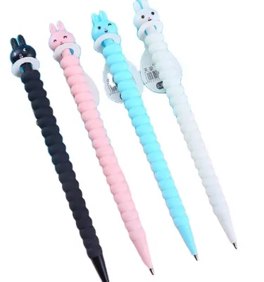 Copllent Automatic Pencil Students Cartoon Plastic Mechanical Pencil Girl Heart Small White Rabbit Cute Mechanical Pencil