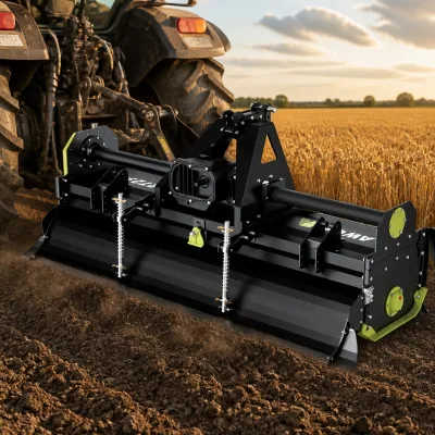 RT200 Rotary Tiller Idle Gear Tensioning Structure 60 Blades Streamlined Sliding Cutting Angle for Soil Preparation