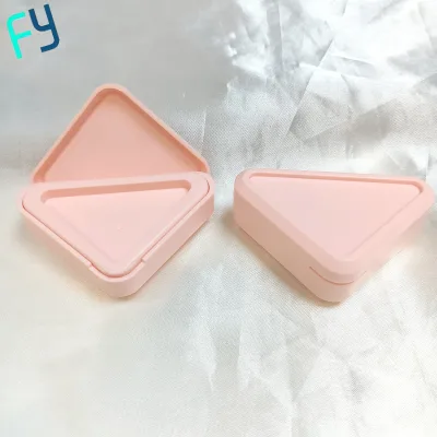 3.5g triangle eyeshadow case pink custom single grid empty eyeshadow container with private label