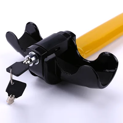 Car Steering Wheel Lock Anti Theft Best Steering Wheel Lock for Car Yellow Steel Key Packing