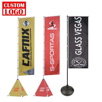 Custom  Nobori Flag With Pole Stand 3 Meter 3.5M 5M 7M Nobori Flag Pole Display Commerce Pole Custom Nobori Flag