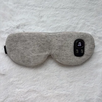 Cordless Heated Eye Mask Rechargeable Eye Compress Wrinkle-free Fabric Washable Eye Mask 4-Level Timing with Cable