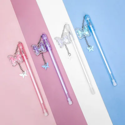 Factory Direct Sale Stationery Pen School Supplies Marker Pen Children Sequins butterfly 3D Pen