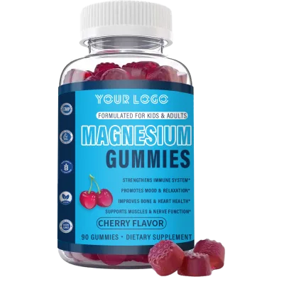 Hot Selling Magnesium Gummies Formulated for Kids & Adults - Cherry Flavor Dietary Supplement Support Trimagnesium Citrate